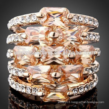 Latest design crystal zircon high quality diamond ring